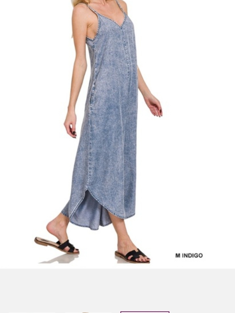 Zenana Outfitters Indigo Washed Jumpsuit